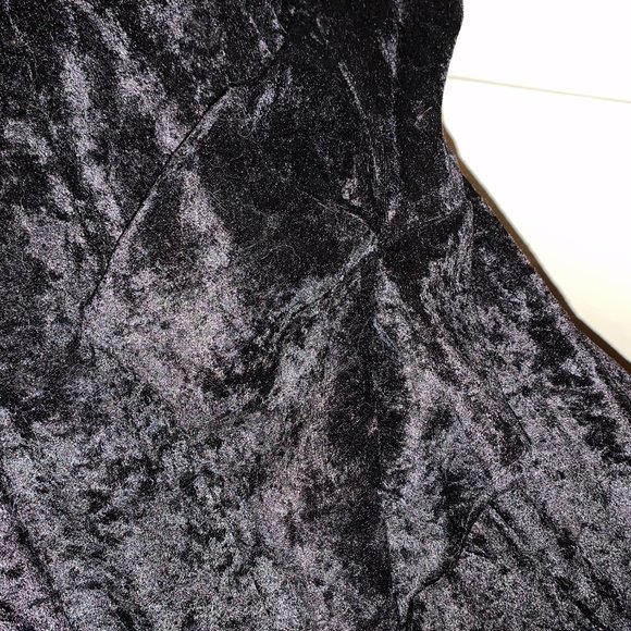 Dress, Maxi, black, velvet, size small/medium (US 6-8). - Picture 4 of 11